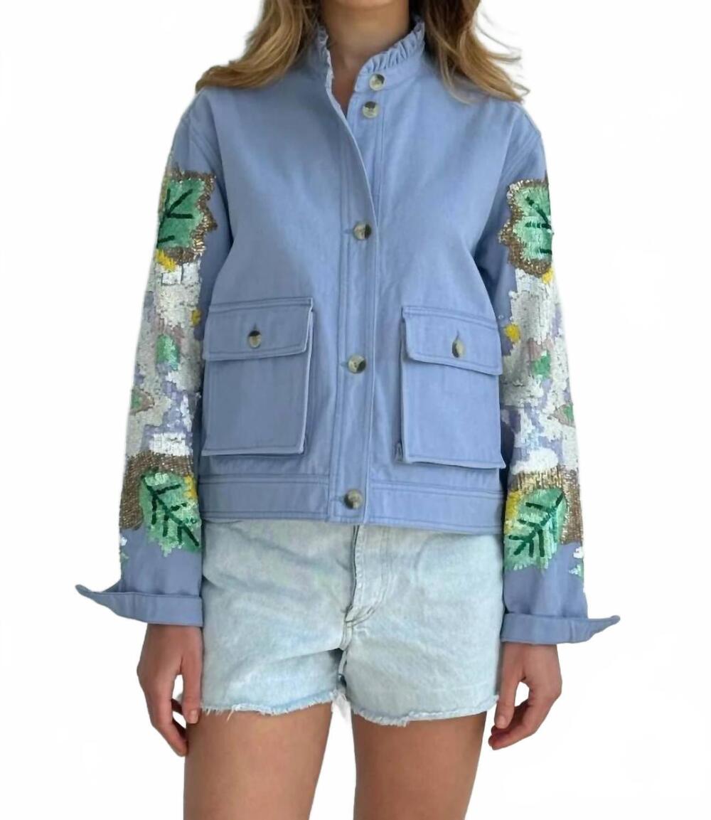 NEW ROSE AND ROSE blackthorn jacket in banker blue